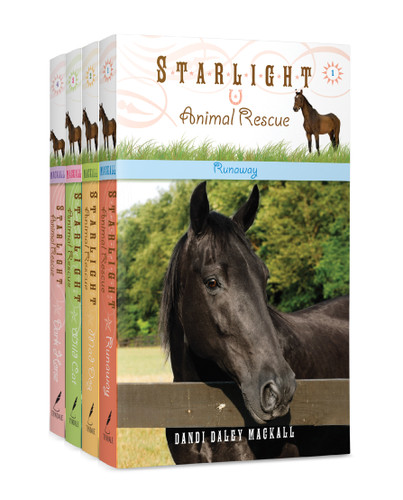 Starlight Animal Rescue 4-Pack: Runaway / Mad Dog / Wild Cat / Dark Horse by Dandi Daley Mackall, 9781496473158
