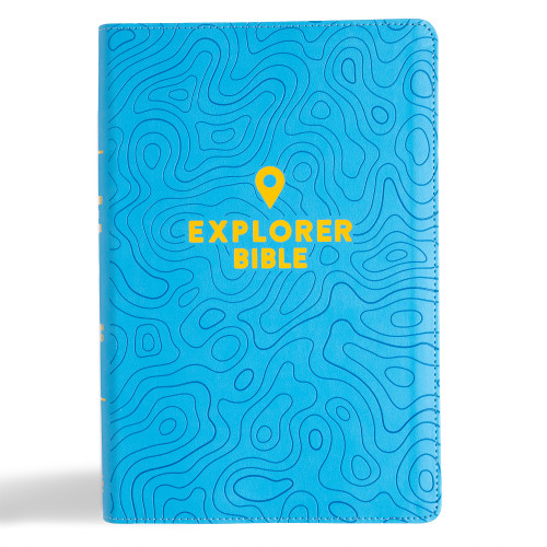 CSB Explorer Bible for Kids, Sky Blue LeatherTouch, Indexed (Placing God's Word in the Middle of God's World) by CSB Bibles by Holman, 9798384518679