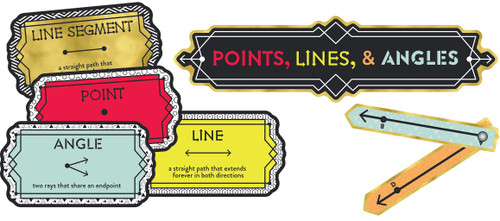 Points, Lines, and Angles Mini Bulletin Board Set by Carson Dellosa Education, 9781483836539
