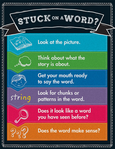 Stuck on a Word? Chart by Carson Dellosa Education, 9781483838007