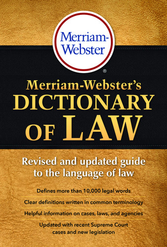 Merriam-Webster's Dictionary of Law by Merriam-Webster, 9780877797357