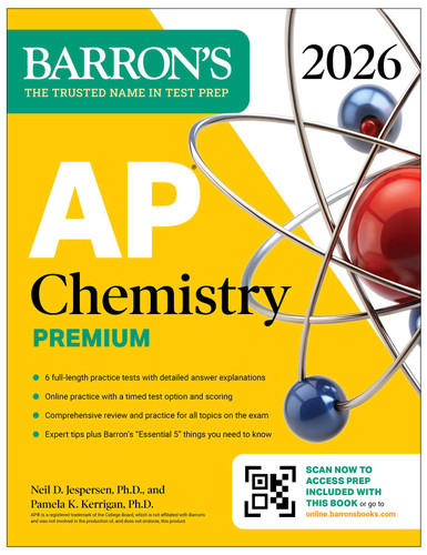 AP Chemistry Premium, 2026: Prep Book with 6 Practice Tests + Comprehensive Review + Online Practice by Neil D. Jespersen, Pamela Kerrigan, 9781506296647