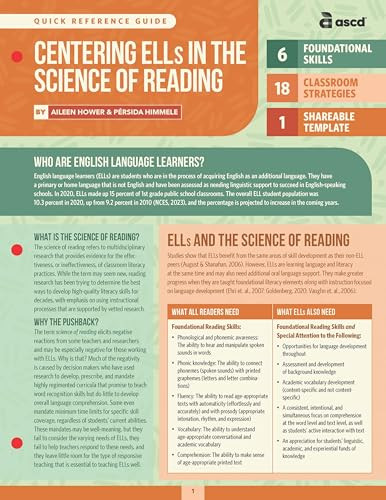 Centering ELLs in the Science of Reading (Quick Reference Guide) by Aileen Hower, Pérsida Himmele, 9781416633556