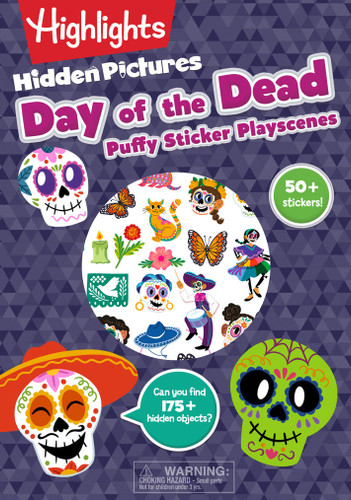 Day of the Dead Hidden Pictures Puffy Sticker Playscenes by Highlights, 9781639623426