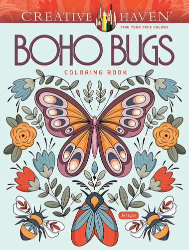 Creative Haven Boho Bugs Coloring Book by Jo Taylor, 9780486854816
