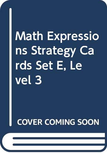 Strategy Cards, Set E Level 3 by MATH, 9780618715237