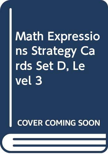 Strategy Cards, Set D Level 3 by MATH, 9780618715220