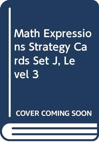 Strategy Cards, Set J Level 3 by MATH, 9780618715282