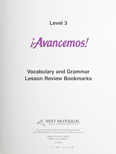 Lesson Review Bookmarks (Spanish Edition) - 9780618798629 by ML, 9780618798629