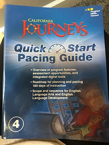 Quick Start Pacing Guide Grade 4 by HOUGHTON MIFFLIN HARCOURT, 9780544593008