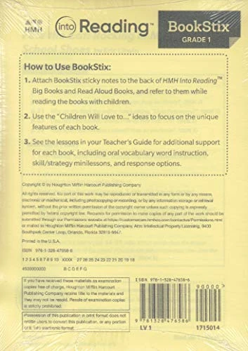 Bookstix Grade 1 by HOUGHTON MIFFLIN HARCOURT, 9781328476586