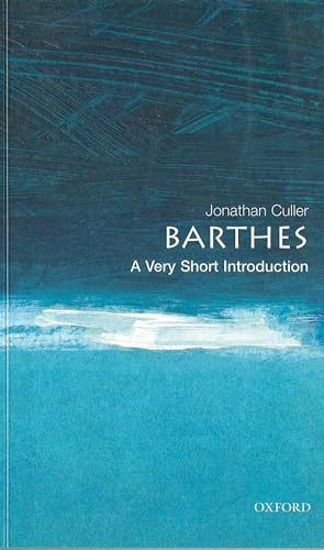Barthes (A Very Short Introduction) by Jonathan Culler, 9780192801593