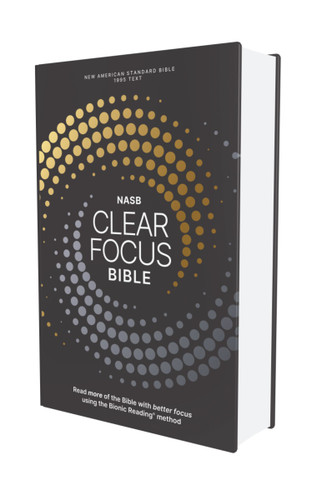NASB, Clear Focus Bible, Hardcover, Charcoal/Gold, 1995 Text (Read more of the Bible with better focus using the Bionic Reading Method) by Zondervan, 9780310465539