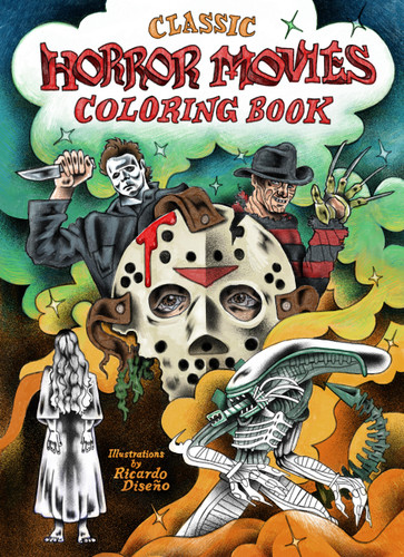 Classic Horror Movies Coloring Book by Ricardo Diseño, 9781797237251