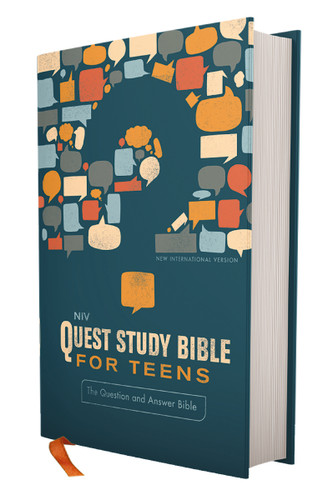 NIV, Quest Study Bible for Teens, Hardcover, Navy, Comfort Print (The Question and Answer Bible) by Christianity Today Intl., Zondervan, 9780310457039