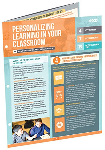 Personalizing Learning in Your Classroom (Quick Reference Guide) by Allison Zmuda, Bena Kallick, 9781416625155