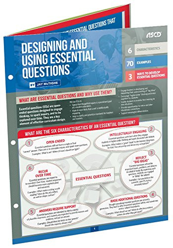 Designing and Using Essential Questions (Quick Reference Guide) by Jay McTighe, 9781416624486