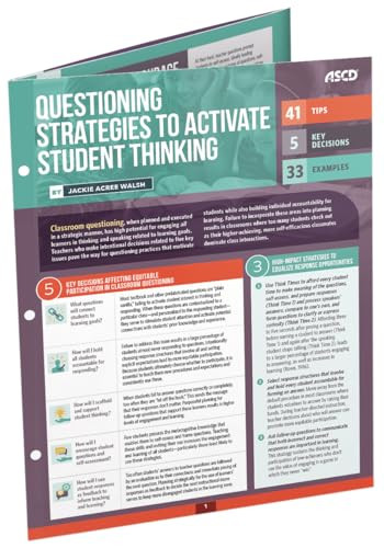 Questioning Strategies to Activate Student Thinking (Quick Reference Guide) by Jackie Acree Walsh, 9781416624059
