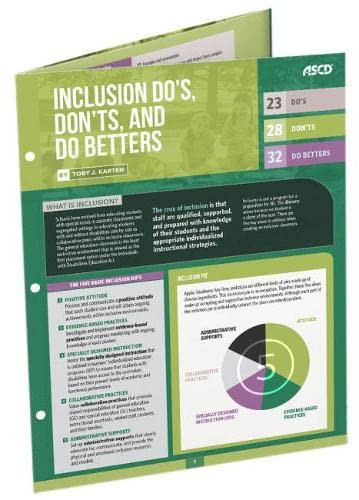 Inclusion Do's, Don'ts, and Do Betters (Quick Reference Guide) by Toby J. Karten, 9781416623168