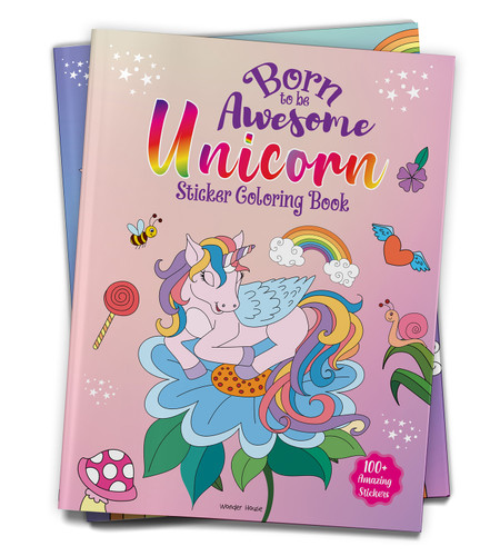 Born To Be Awesome Unicorn - Sticker Coloring Book With 100+ Stickers: Fun Activity Book For Children by , 9789390183623 Born To Be Awesome Unicorn - Sticker Coloring Book With 100+ Stickers: Fun Activity Book For Children by , 9789390183623
