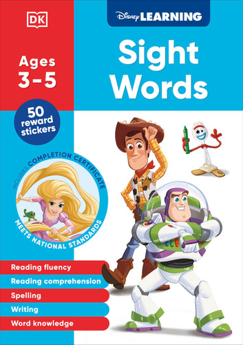 Disney Learning Sight Words (Ages 3-5) (Preschool English Reading, Spelling, Writing Workbook for Kids, Curriculum-Based) by DK, 9798217128235