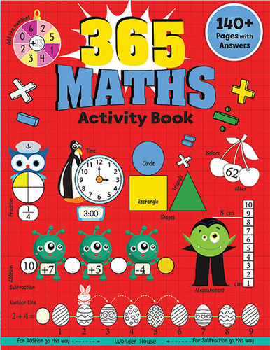 365 Maths Activity Book For Kids: Age 5+ (140+ Pages with Answers) by Wonder House Books, 9789354403033