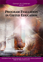 Program Evaluation in Gifted Education by Carolyn M. Callahan, Sally M. Reis, Series Editor, 9781412904360