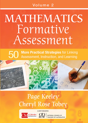 Mathematics Formative Assessment, Volume 2 (50 More Practical Strategies for Linking Assessment, Instruction, and Learning) by Page Keeley, Cheryl Rose Tobey, 9781506311395