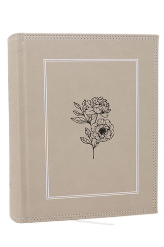 NKJV, Journal the Word Bible: Reflect, Journal or Create Art Next to Your Favorite Verses (Stone Leathersoft over board, Red Letter, Comfort Print) by Thomas Nelson, 9781400352319