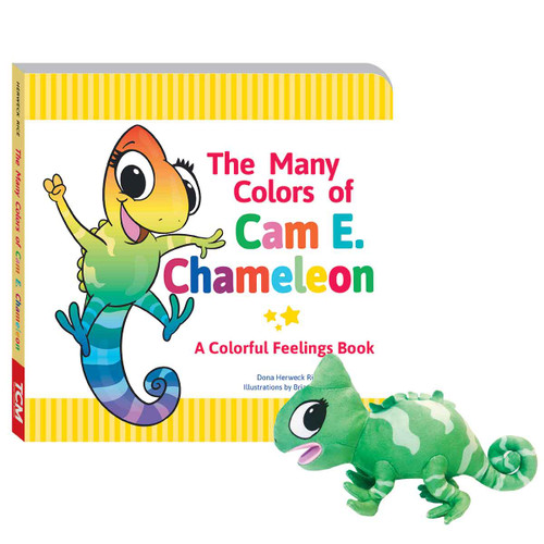 The Many Colors of Cam E. Chameleon Board Book & Plush Set by Dona Herweck Rice, 9798765999837