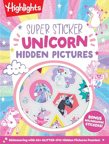 Super Sticker Unicorn Hidden Pictures by Highlights, 9781639625666