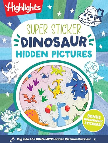 Super Sticker Dinosaur Hidden Pictures by Highlights, 9781639625680