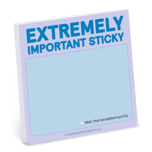 Extremely Important Sticky Note by Knock Knock, 9781683496182