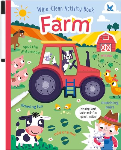 Farm Wipe-Clean Activity Book (Reusable Drawing and Activity Fun) - 9781835552957 by Will Putnam, Sarah Wade