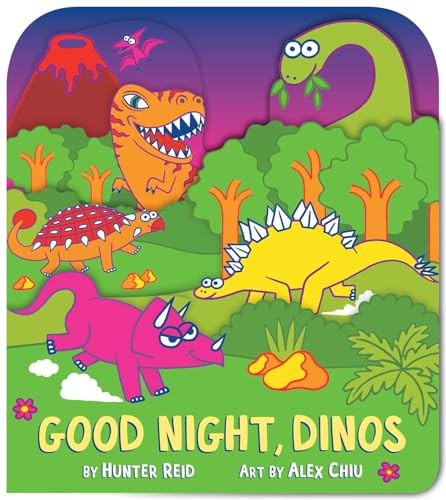 Good Night, Dinos (A Shaped Bedtime Novelty Board Book for Toddlers) by Hunter Reid, Alex Chiu, 9781499818765
