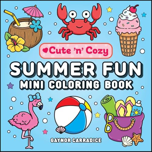 Summer Fun Mini Coloring Book (Miniature Edition) by Gaynor Carradice, 9781507226223
