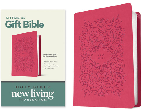 Premium Gift Bible NLT (LeatherLike, Very Berry Pink Vines, Red Letter) by New Living Translation, Tyndale, 9781496466174