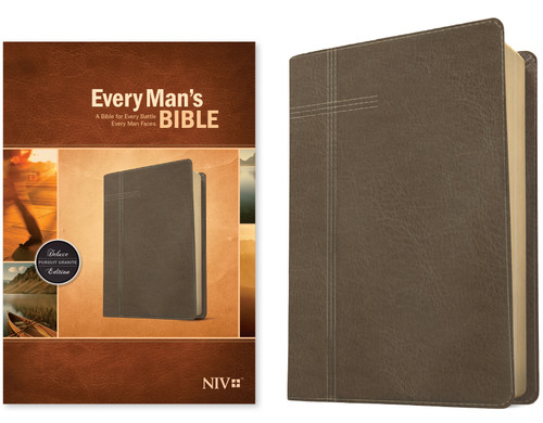 Every Man's Bible NIV (LeatherLike, Pursuit Granite) by Tyndale, Stephen Arterburn, Dean Merrill, 9781496466303