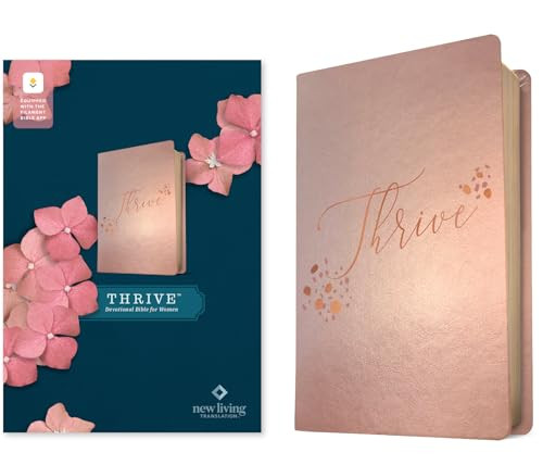 NLT THRIVE Devotional Bible for Women, Filament Enabled (LeatherLike, Rose Metallic) by New Living Translation, Tyndale, Sheri Rose Shepherd, 9798400515644