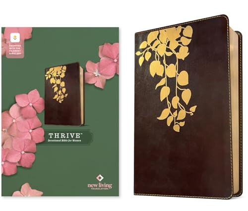 NLT THRIVE Devotional Bible for Women, Filament Enabled (LeatherLike, Cascade Deep Brown) by New Living Translation, Tyndale, Sheri Rose Shepherd, 9798400515651