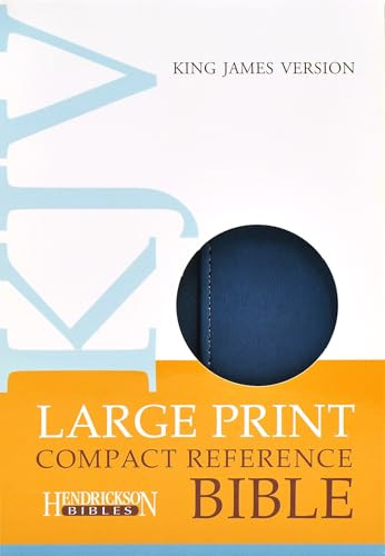 KJV Large Print Compact Reference Bible, with Magnetic Flap (Flexisoft, Blue, Red Letter) (Miniature Edition) by Hendrickson Publishers, 9781598566239