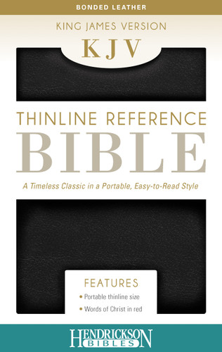 KJV Thinline Reference Bible (Bonded Leather, Black, Red Letter) by Hendrickson Publishers, 9781619705715