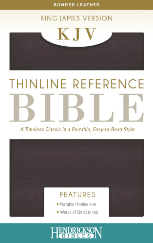 KJV Thinline Reference Bible (Bonded Leather, Burgundy, Red Letter) by Hendrickson Publishers, 9781619707221