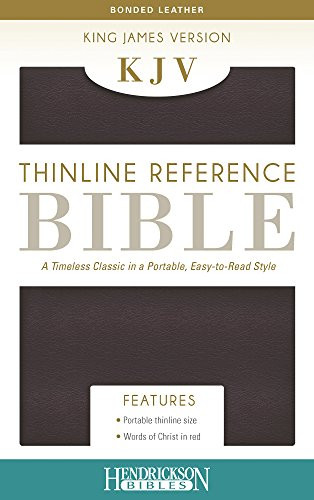 KJV Thinline Reference Bible (Bonded Leather, Burgundy, Red Letter) by Hendrickson Publishers, 9781619707221