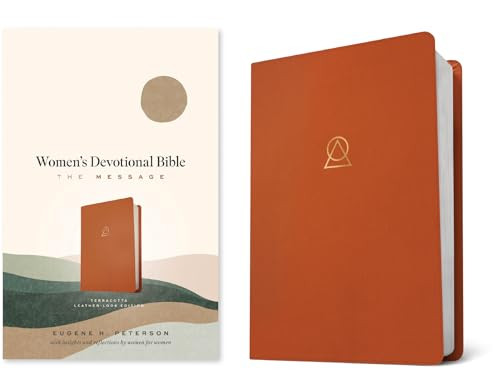 The Message Women's Devotional Bible (Leather-Look, Terracotta) by Eugene H. Peterson, 9781641585521
