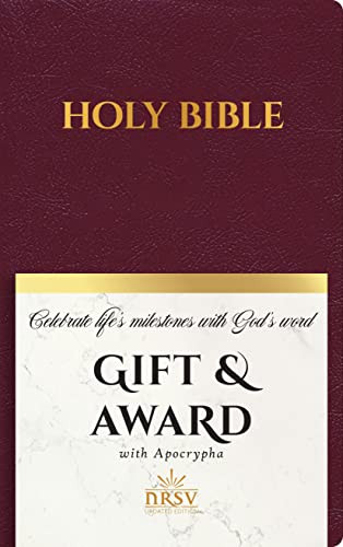 NRSV Updated Edition Gift & Award Bible with Apocrypha (Imitation Leather, Burgundy) by National Council of Churches, 9781496472052