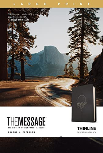 The Message Thinline, Large Print (Leather-Look, Desert Night Black) by Eugene H. Peterson, 9781641585576