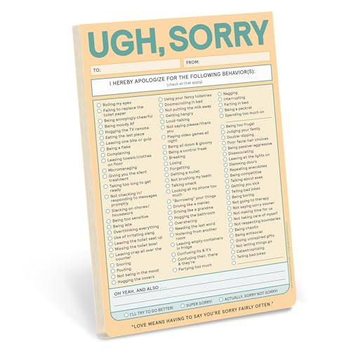 Ugh, Sorry Knock Knock Pad by Knock Knock, 9781683496144
