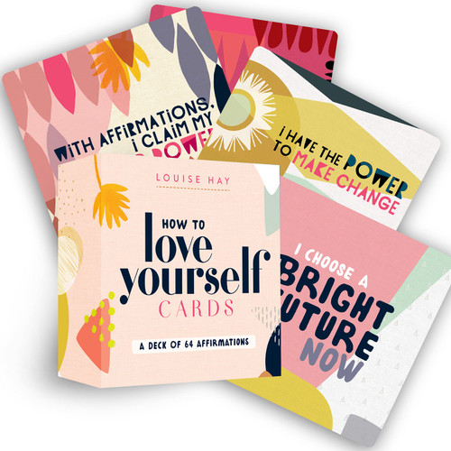 How to Love Yourself Cards (Self-Love Cards with 64 Positive Affirmations for Daily Wisdom and Inspiration) by Louise Hay, 9781401954444