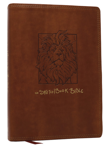 The Sketchbook Bible: The Complete Bible with Hundreds of Illustrations (NKJV, Brown Leathersoft, Red Letter, Comfort Print) by Paul Mignard, Thomas Nelson, 9781400339488